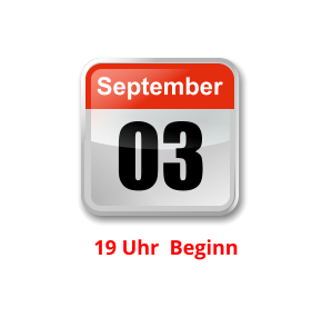 03 September Unser nächster Clubabend:          19 Uhr  Beginn   Jugendclub